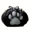 Plush Cat Claw Makeup Bag With Drawstring Fluffy Travel Cosmetic Bag Pouch Toiletries Storage Organizer Cute Plush Special Gift For Women