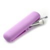 Large Travel Makeup Brush Holder, Magnetic Anti-fall Out Silicon Portable Cosmetic Face Brushes Holder, Soft and Sleek Makeup Tools Organizer for Travel- (8.27 * 2.36 * 1.57)
