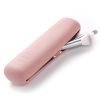 Large Travel Makeup Brush Holder, Magnetic Anti-fall Out Silicon Portable Cosmetic Face Brushes Holder, Soft and Sleek Makeup Tools Organizer for Travel- (8.27 * 2.36 * 1.57)
