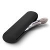 Large Travel Makeup Brush Holder, Magnetic Anti-fall Out Silicon Portable Cosmetic Face Brushes Holder, Soft and Sleek Makeup Tools Organizer for Travel- (8.27 * 2.36 * 1.57)