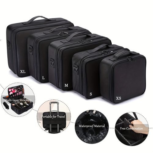 Lightweight Portable Multi-Grid Cosmetic Case - Professional Makeup & Nail Art Storage Solution - Durable, Organized, Perfect for Travel