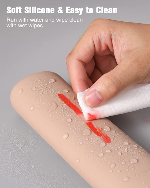 Large Travel Makeup Brush Holder, Magnetic Anti-fall Out Silicon Portable Cosmetic Face Brushes Holder, Soft and Sleek Makeup Tools Organizer for Travel- (8.27 * 2.36 * 1.57)