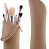 Makeup Brush Holder Silicone Makeup Brush Organizer Travel Makeup Brush Bag Make up Brush Case Small Cute Cosmetic Bag Mini Makeup Pouch Holds up to 10 Makeup Brushes
