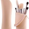 Makeup Brush Holder Silicone Makeup Brush Organizer Travel Makeup Brush Bag Make up Brush Case Small Cute Cosmetic Bag Mini Makeup Pouch Holds up to 10 Makeup Brushes