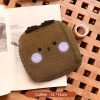 Cute Cartoon Plush Storage Bag, Portable Cosmetic Bag With Zipper, Multi Lightweight Organizer