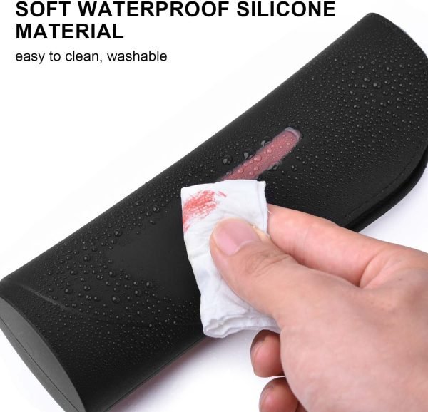 Makeup Brush Holder Silicone Makeup Brush Organizer Travel Makeup Brush Bag Make up Brush Case Small Cute Cosmetic Bag Mini Makeup Pouch Holds up to 10 Makeup Brushes