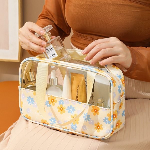 Transparent travel makeup bag