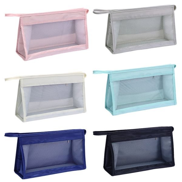 1PC British Slanted Hand Wash Bag Portable Travel Cosmetics Storage Bag Portable Skincare Product Travel Grooming Storage Bag