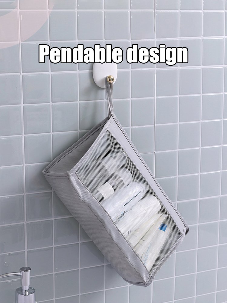 1PC British Slanted Hand Wash Bag Portable Travel Cosmetics Storage Bag Portable Skincare Product Travel Grooming Storage Bag - details 1