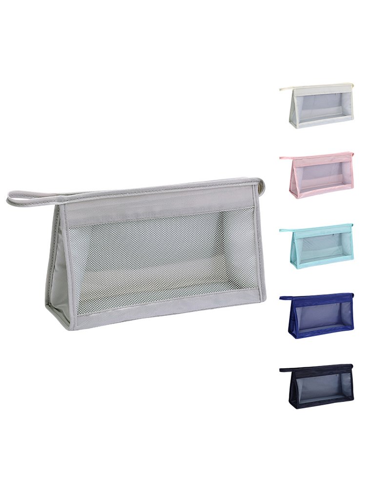 1PC British Slanted Hand Wash Bag Portable Travel Cosmetics Storage Bag Portable Skincare Product Travel Grooming Storage Bag - details 6