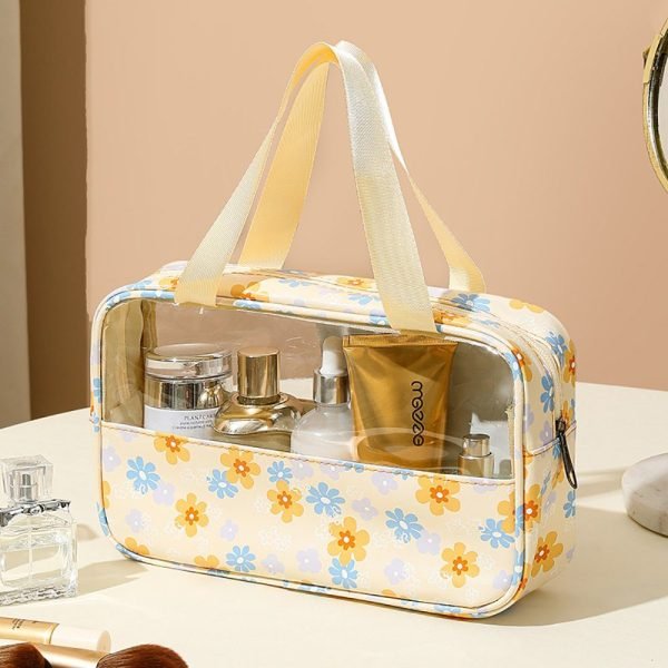 Transparent travel makeup bag