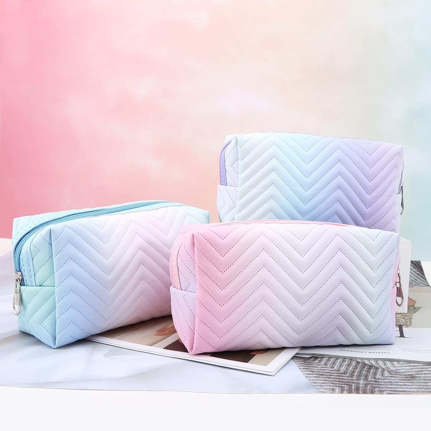 Bolsa de Maquillaje Grande con Cremallera - Impermeable y F??cil de Limpiar - details 3