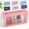 1PC British Slanted Hand Wash Bag Portable Travel Cosmetics Storage Bag Portable Skincare Product Travel Grooming Storage Bag