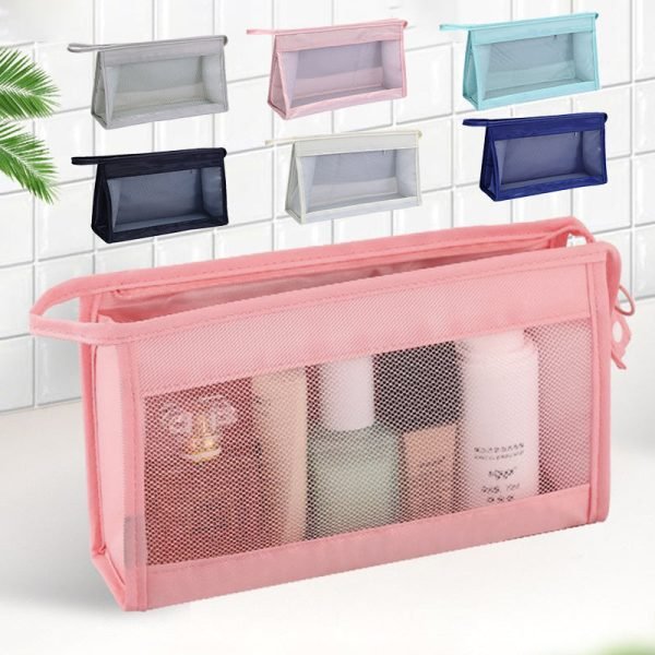 1PC British Slanted Hand Wash Bag Portable Travel Cosmetics Storage Bag Portable Skincare Product Travel Grooming Storage Bag