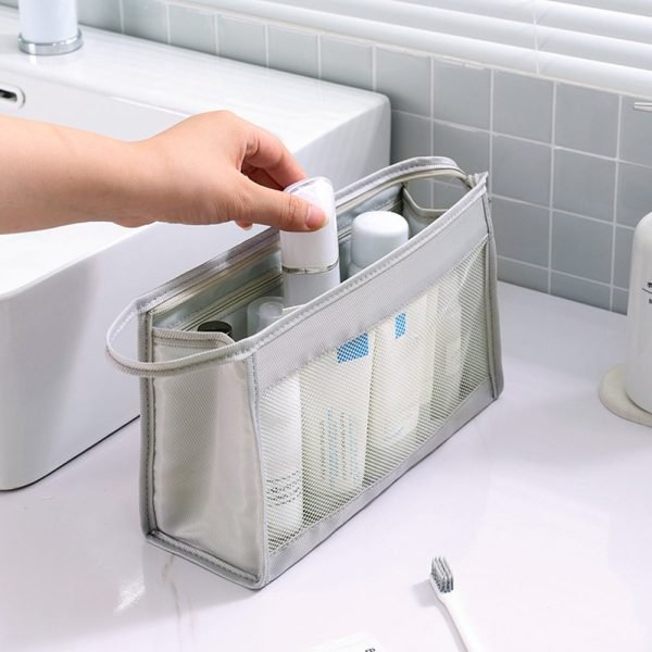 1PC British Slanted Hand Wash Bag Portable Travel Cosmetics Storage Bag Portable Skincare Product Travel Grooming Storage Bag