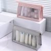 1PC British Slanted Hand Wash Bag Portable Travel Cosmetics Storage Bag Portable Skincare Product Travel Grooming Storage Bag