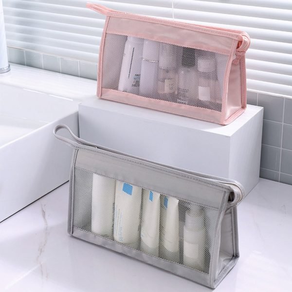 1PC British Slanted Hand Wash Bag Portable Travel Cosmetics Storage Bag Portable Skincare Product Travel Grooming Storage Bag