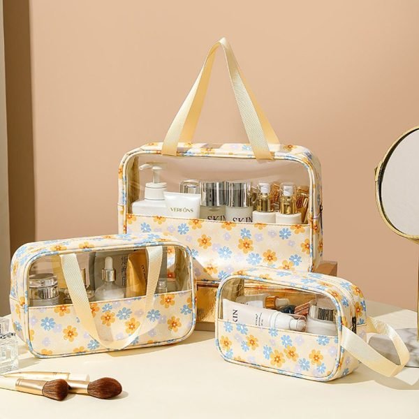Transparent travel makeup bag