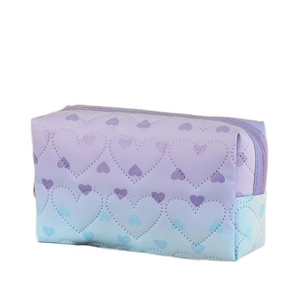 Waterproof Cosmetic Bag Versatile Portable Large Capacity Makeup Storage Bag Zipper Color Gradient Pencil Case Storage Pouch