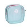 Square Mesh Makeup Bag Zipper Toiletry Bag Toiletry Storage Bag Coin Purse Organizer Case Transparent Cosmetic Bag Girls