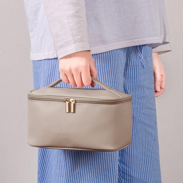 Portable cosmetic bag, large capacity, dual-zip, multi-function wash bag, portable travel storage bag