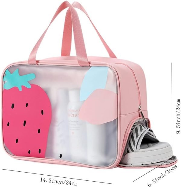 Wet Dry Separate Toiletry Bag Large Capacity Portable Travel Cosmetic Bag