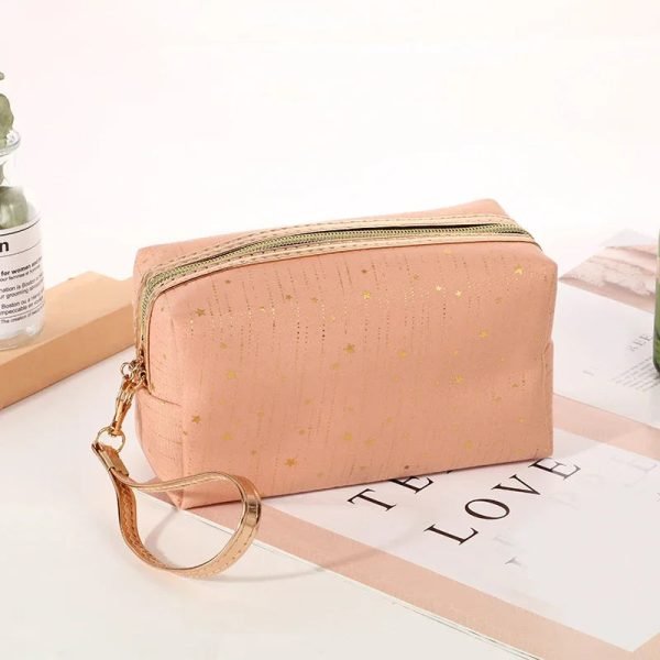 Women Paillette Stars Cosmetic Bag Make Up Bag Pouch Wash Toiletry Bag Travel Ladies Makeup Bag Tampon Holder Organizer Bags