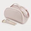 Double Zippers Cosmetic Bag Waterproof Large Capacity Toiletry Bags PU Leather Multifunctional Makeup Storage Bag Travel