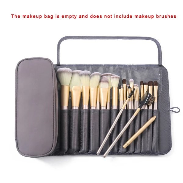 Makeup Bag Women's Cosmetic Brush Bag Travel Organizer Makeup Brushes Fold Tools Rolling Bags Waterproof Nylon Makeup Case