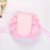 Women Drawstring Cosmetic Bag Travel Storage Makeup Bag Organizer Foldable Make Up Pouch Portable Waterproof Toiletry Case