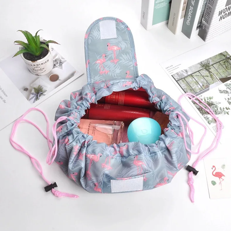 Women Drawstring Cosmetic Bag Travel Storage Makeup Bag Organizer Foldable Make Up Pouch Portable Waterproof Toiletry Case - details 23