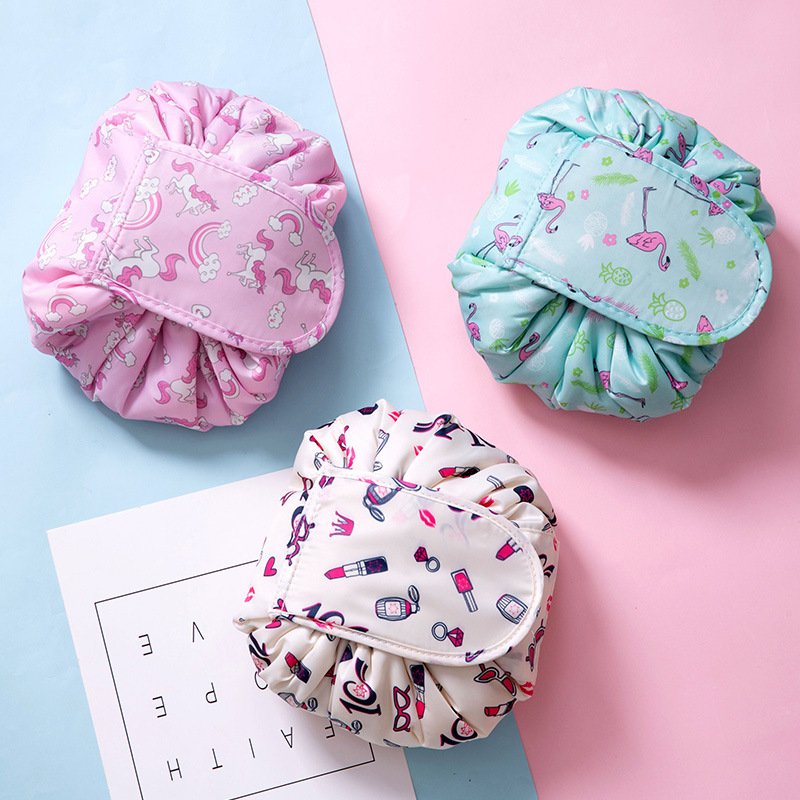 Women Drawstring Cosmetic Bag Travel Storage Makeup Bag Organizer Foldable Make Up Pouch Portable Waterproof Toiletry Case - details 19