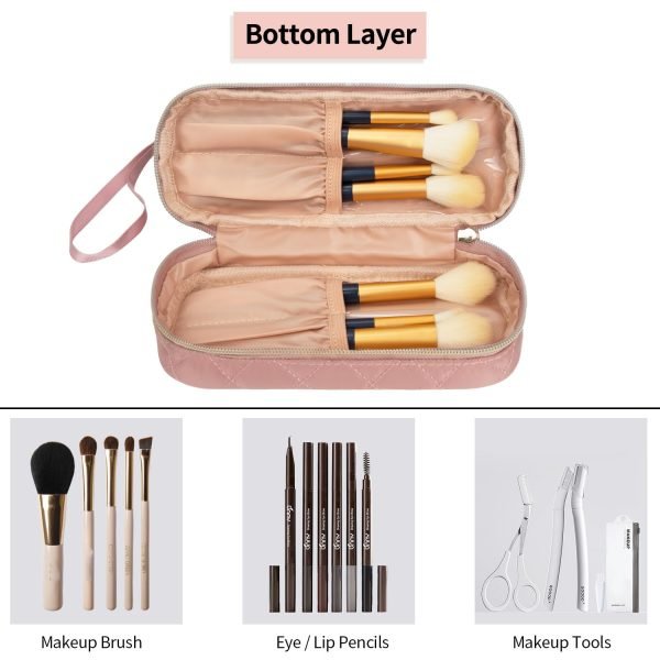 Ethereal Small Makeup Bag, Dusty Rose Cosmetic Bag