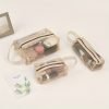 3pcs Multi Functional Portable Mesh Transparent Wash Bag Cosmetic Bag, Simple Storage Bag With Zipper Handle