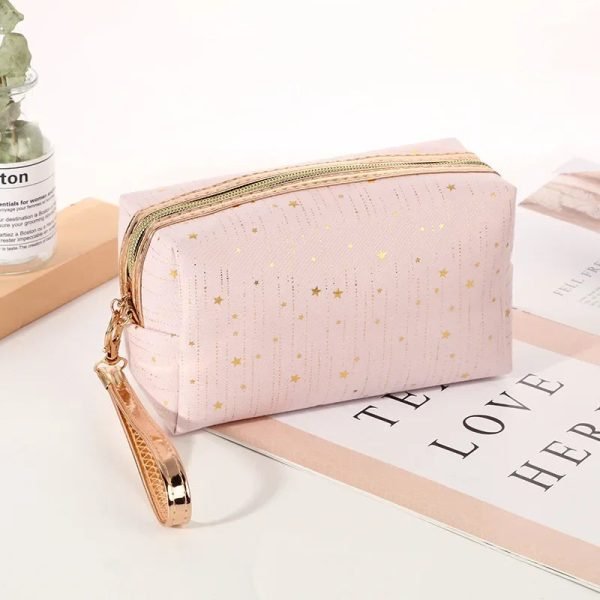Women Paillette Stars Cosmetic Bag Make Up Bag Pouch Wash Toiletry Bag Travel Ladies Makeup Bag Tampon Holder Organizer Bags
