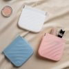 Simple Silicone Mini Cosmetic Bag Storage Bag Makeup Bag Lipstick Storage Bag Travel Supplies Self-closing Leaf Spring Bag Women