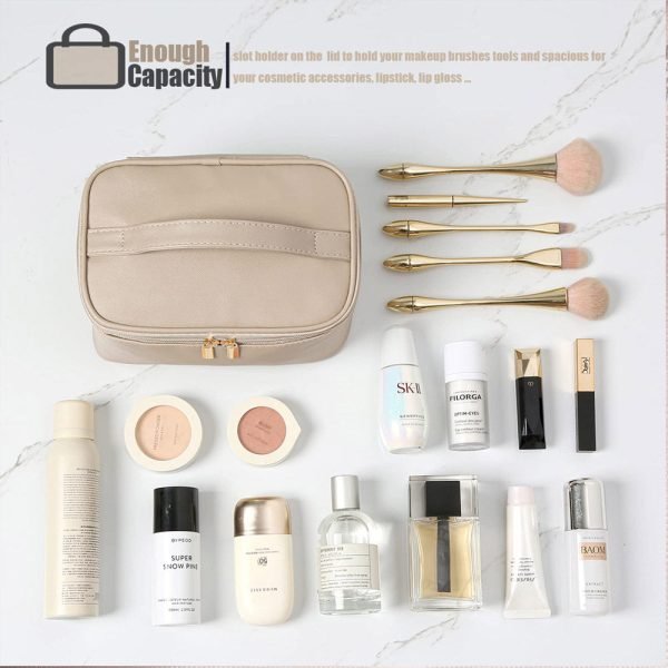 Portable cosmetic bag, large capacity, dual-zip, multi-function wash bag, portable travel storage bag