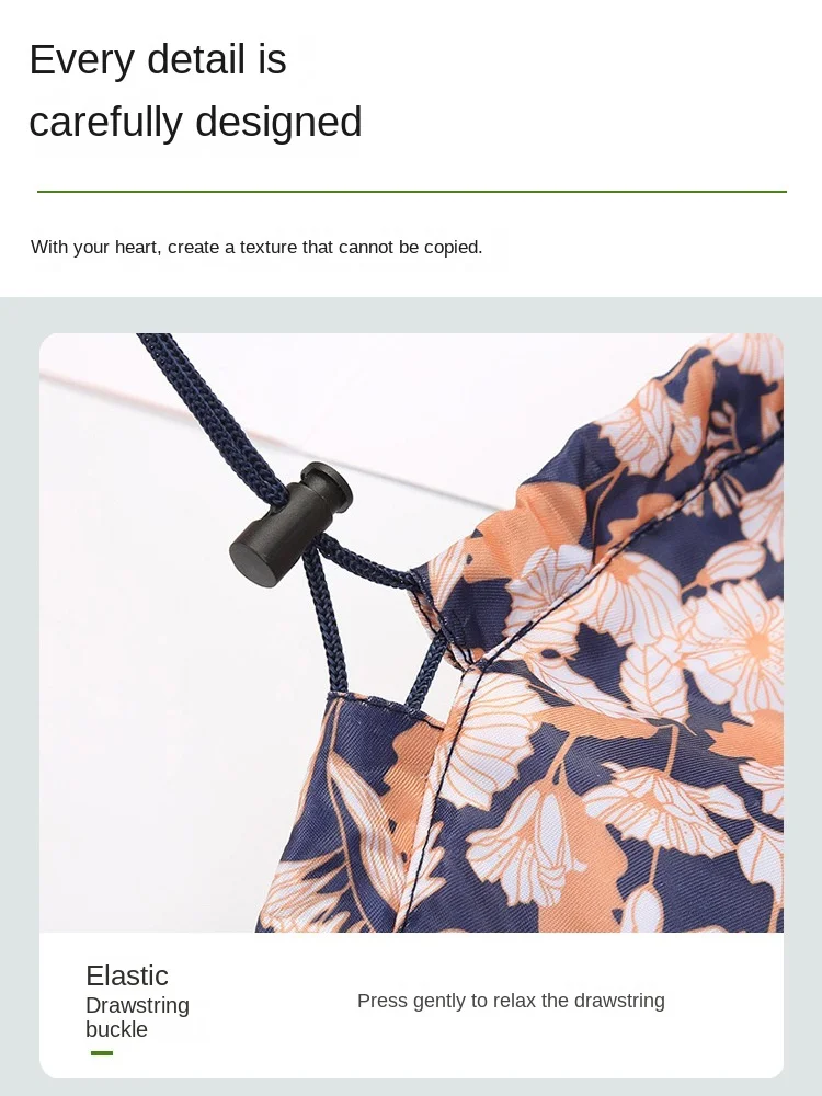 Women Drawstring Cosmetic Bag Travel Storage Makeup Bag Organizer Foldable Make Up Pouch Portable Waterproof Toiletry Case - details 29