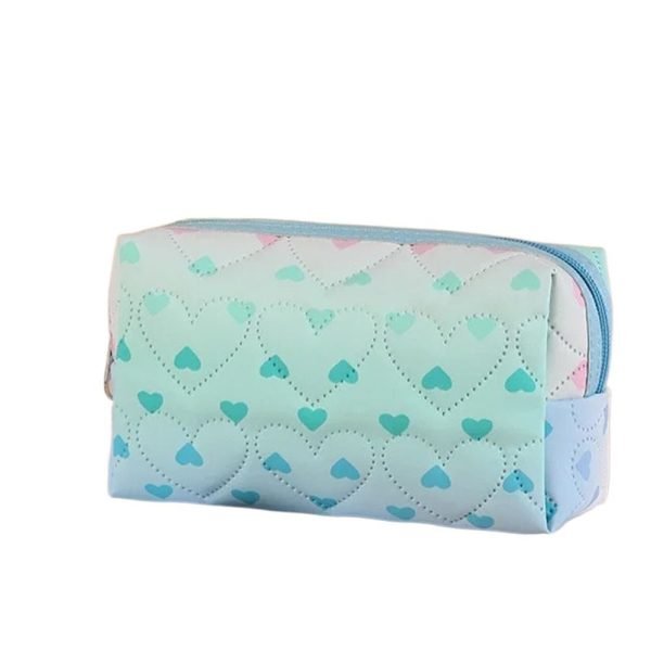 Waterproof Cosmetic Bag Versatile Portable Large Capacity Makeup Storage Bag Zipper Color Gradient Pencil Case Storage Pouch