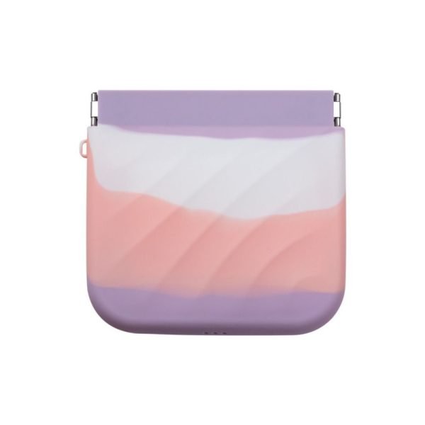 Simple Silicone Mini Cosmetic Bag Storage Bag Makeup Bag Lipstick Storage Bag Travel Supplies Self-closing Leaf Spring Bag Women