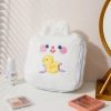 Winter Cartoon Plush Square Makeup Bag for Girls Large Capacity Portable Cosmetic Storage Rabbit Ear Wash Bag Pencil Case
