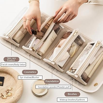 Travel Makeup Bag,Capacity Cosmetic Travel Bag