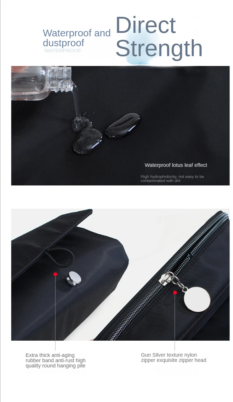 Makeup Bag Women's Cosmetic Brush Bag Travel Organizer Makeup Brushes Fold Tools Rolling Bags Waterproof Nylon Makeup Case - details 6