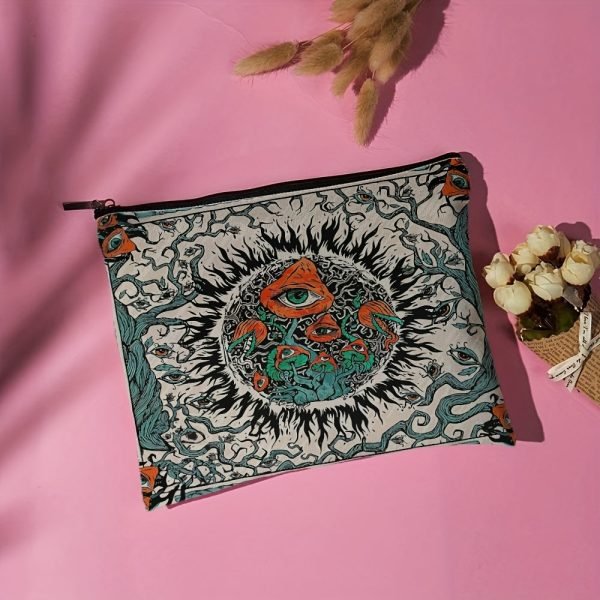 Stylish Evil Eye Pattern Cosmetic Bag Makeup Bags Cute Travel Bag Birthday Gifts Friend Gifts, Travel Essential Lightweight Make