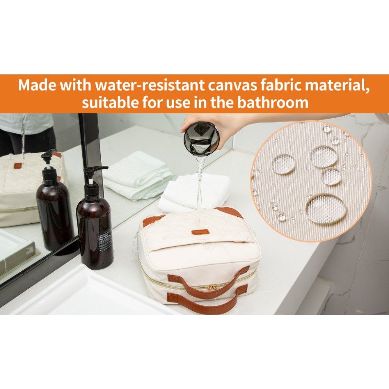 Bolsa de art??culos de tocador con gancho, bolsa de maquillaje impermeable, organizador de viaje, bolsa de mano, 1 ud. - details 4