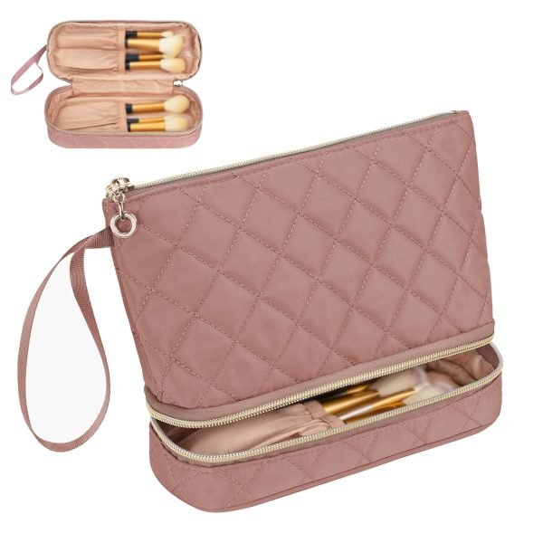 Ethereal Small Makeup Bag, Dusty Rose Cosmetic Bag