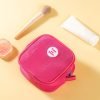 Square Mesh Makeup Bag Zipper Toiletry Bag Toiletry Storage Bag Coin Purse Organizer Case Transparent Cosmetic Bag Girls
