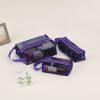 3pcs Multi Functional Portable Mesh Transparent Wash Bag Cosmetic Bag, Simple Storage Bag With Zipper Handle