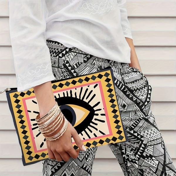 Stylish Evil Eye Pattern Cosmetic Bag Makeup Bags, Cute Travel Bag, Birthday Gifts Friend Gifts For Women