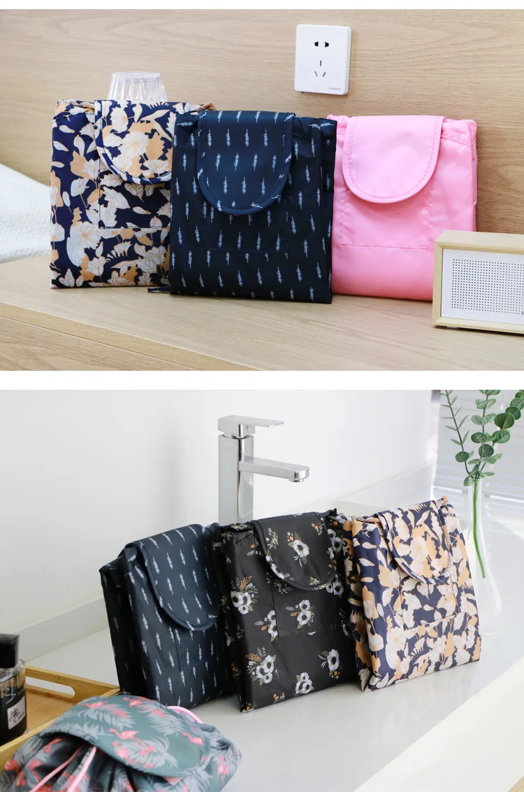 Women Drawstring Cosmetic Bag Travel Storage Makeup Bag Organizer Foldable Make Up Pouch Portable Waterproof Toiletry Case - details 32